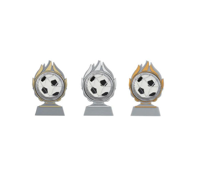 Pokal Fußball Q120_FG003 - 13.5 cm / Gold Mehrfarbig