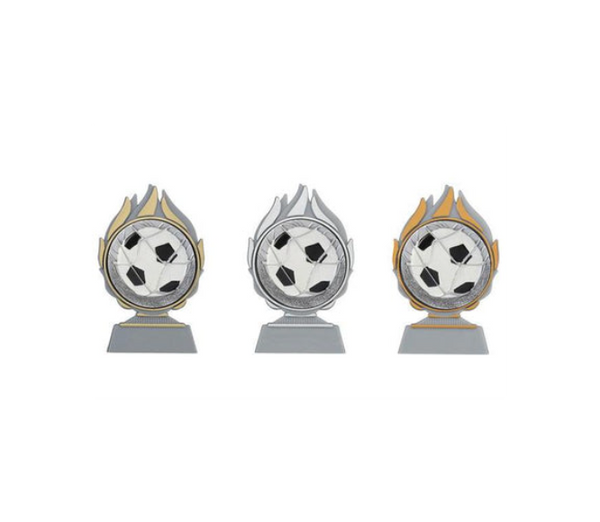 Pokal Fußball Q120_FG003 - 13.5 cm / Gold Mehrfarbig