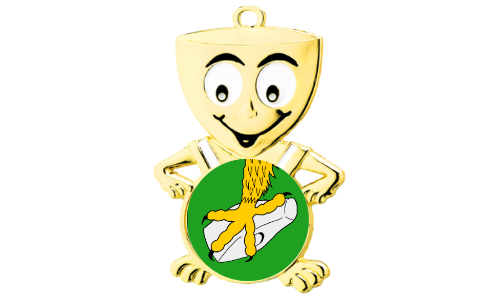 Kindermedaille Kid - Gold / 62x32x3 mm