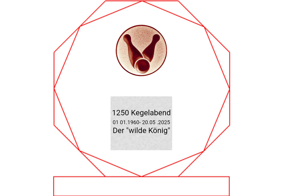 Glas Pokal 6508-L - 22.5 cm / Transparent / Laser-Gravur