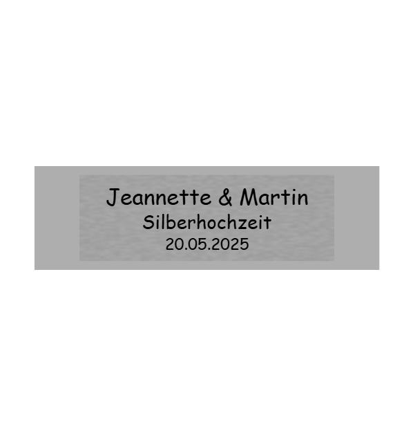 Edelstahl Serie Ellipse - Silber matt / 80x50mm