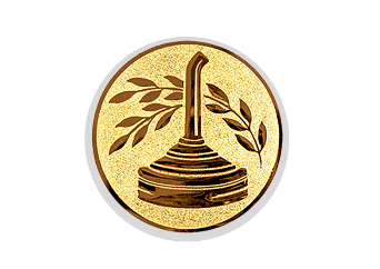 Glas Pokal 8805 blau Schild & Emblem - Silber Blau / 16 cm