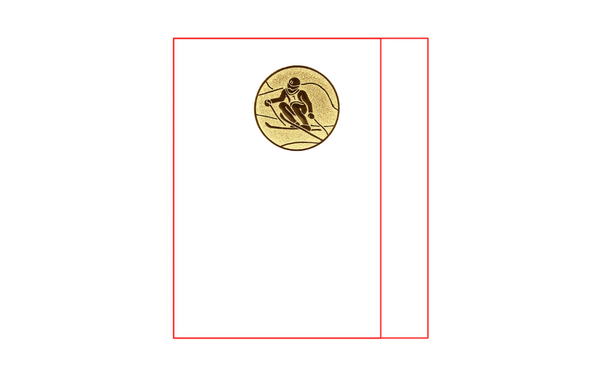 Indigo Rectangle 7311 - Silber Blau / 20 cm / Laser-Gravur