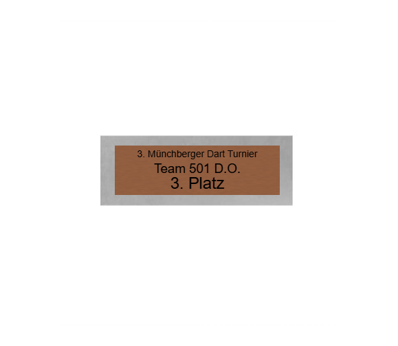 Dart Pokal PFS_009 - 19.5 cm / Silber Mehrfarbig