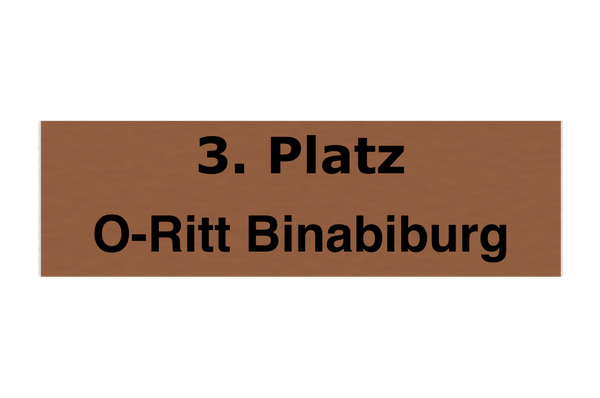 Gravurschild Bronze selbstklebend - Bronze / 50 x 15 mm
