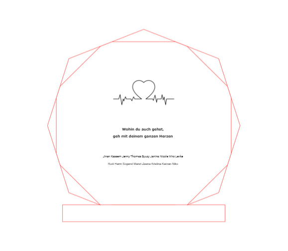 Acryl-Serie Achteck 3359 - Transparent / 22 cm