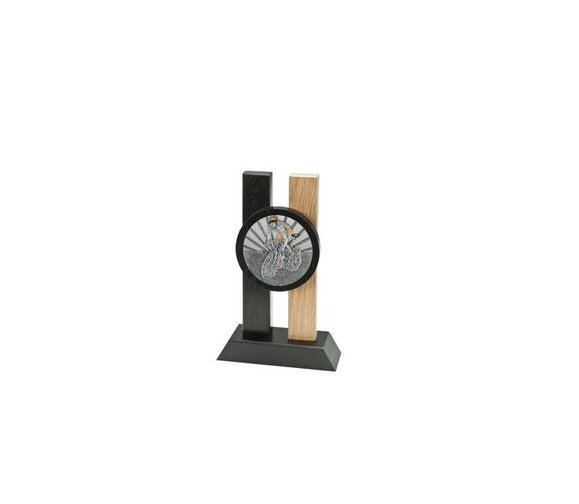 Holz Pokal Radrennen FG033 - Schwarz Braun / 23 cm