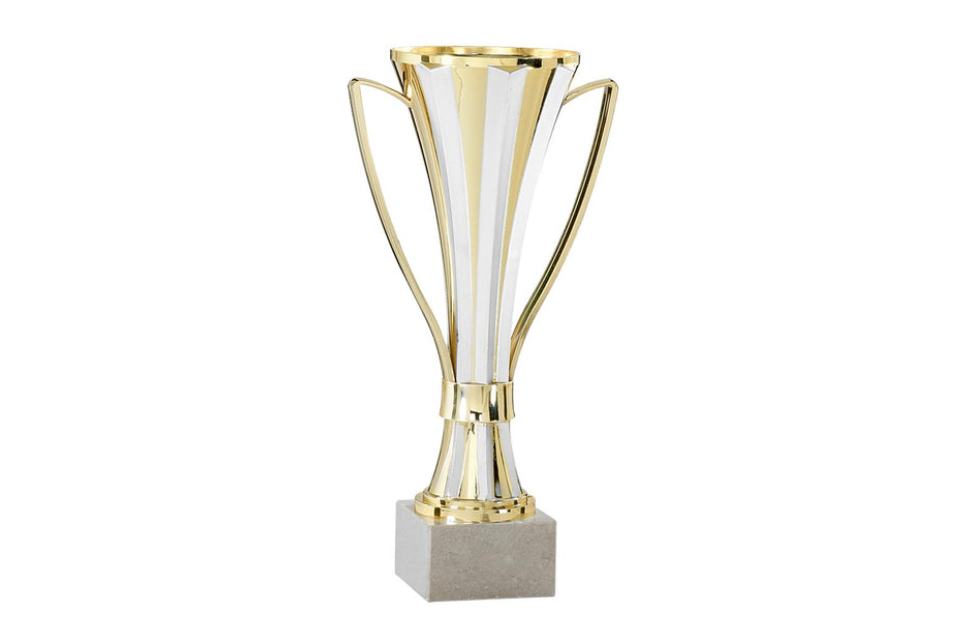 Pokal Serie 1331 - 33 cm / Gold Weiß