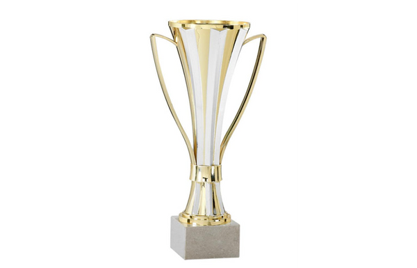 Pokal Serie 1331 - 33 cm / Gold Weiß