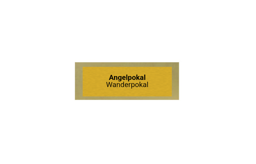 Holz Pokal Angeln FG010 - 19 cm / Schwarz Braun