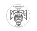 Glas Pokal 8805 blau Schild & Emblem - Silber Blau / 20 cm