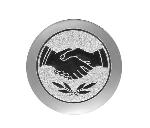 Wellenschliffpokal Schild & Emblem - Transparent / 18 cm