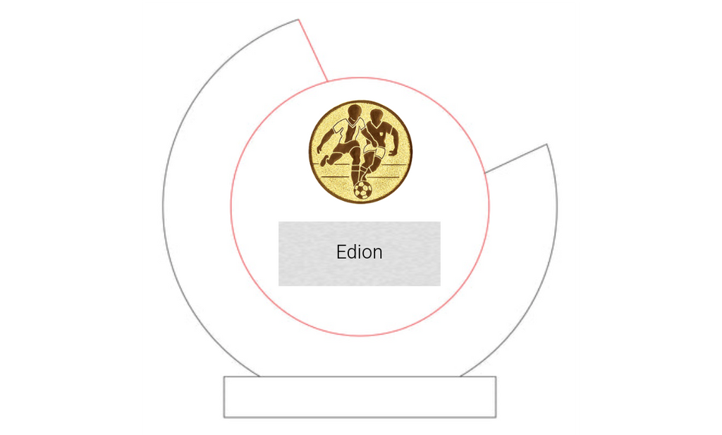 Glas-Holz Award 68205 - Klarglas/Braun / 195 mm / Laser Gravur