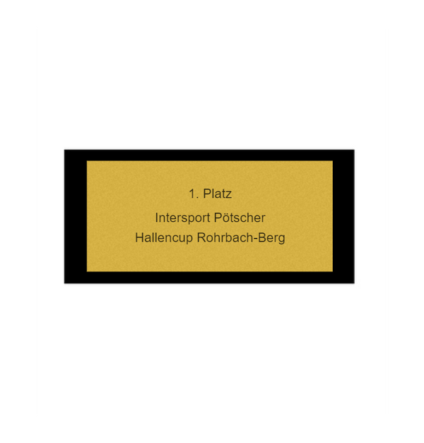 Fussballpokal 87-0 - Gold Schwarz / 39 cm