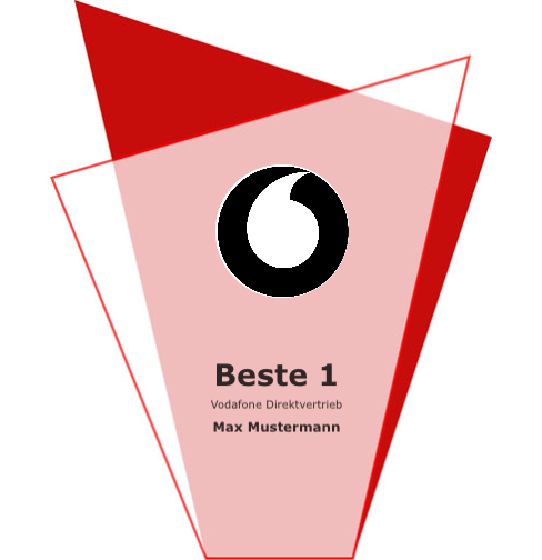 Glas Pokal Blau GL.051-L oder Rot GL.052-L - Rot / 19.5 cm / Laser-Gravur