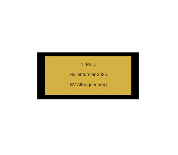 Fussballpokal 87-0 - Gold Schwarz / 39 cm