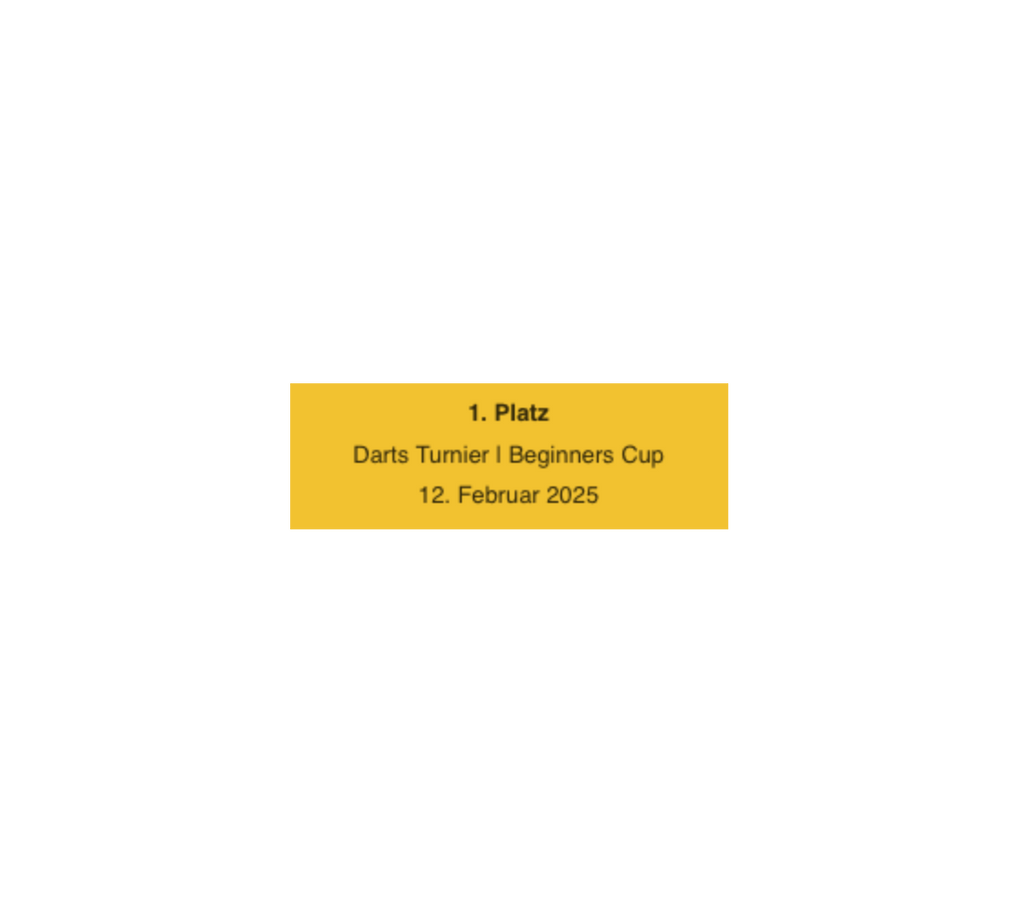 Dart Pokal FG4121 - 14.5 cm / Silber Mehrfarbig