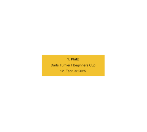 Dart Pokal FG4121 - 14.5 cm / Silber Mehrfarbig