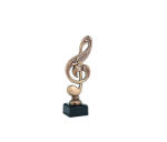 Pokal Figur Notenschlüssel 3859 - Gold / 17.5 cm