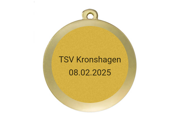 Medaille Fußball D112A Ø 50mm - Gold / 50 mm