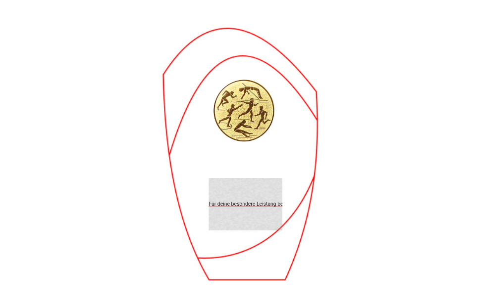 Glas Pokal Blau W55-L - Blau/Transparent / 20.5 cm