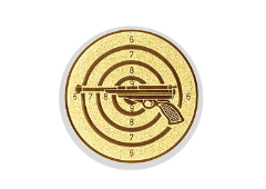 Glastrophäe 136-4 Schild & Emblem - 15 cm / Blau