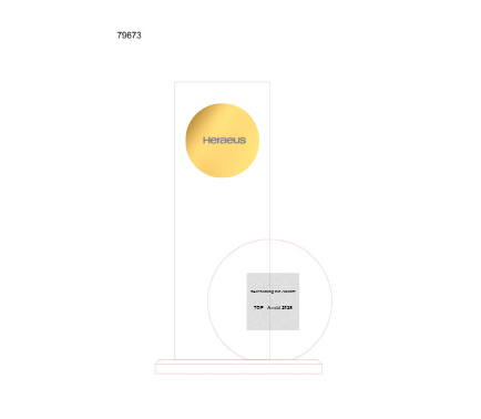 Budget Awards 79673 - Transparent / 21 cm / Laser-Gravur