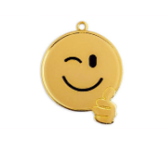 Medaille Funny Ø 50 mm - 50 mm / Gold