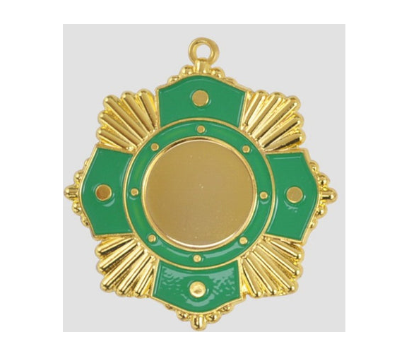 Medaille 9289 Ø 65mm - gold grün / 65 mm