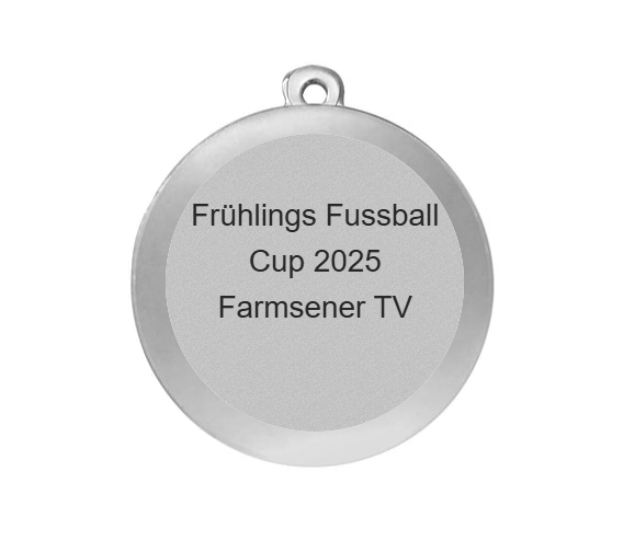 Medaille Fußball D101 / 59x39 mm - Silber / 59x39 mm
