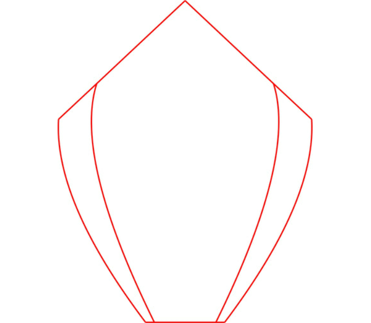 Glas Pokal W341-L - Transparent Rot / 15 cm / Laser-Gravur