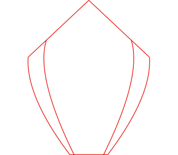 Glas Pokal W341-L - Transparent Rot / 15 cm / Laser-Gravur