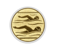 Glas Pokal 8805 blau Schild & Emblem - Silber Blau / 20 cm