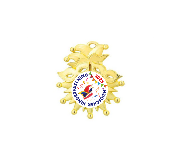 Karnevalsorden D56 - Gold / 72 x 85 x3mm
