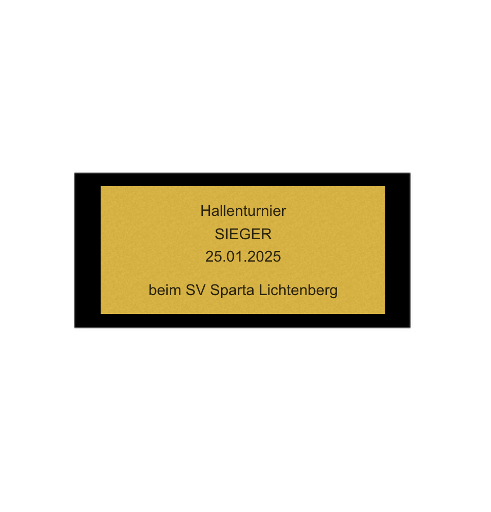 Fussballpokal 87-0 - Gold Schwarz / 39 cm