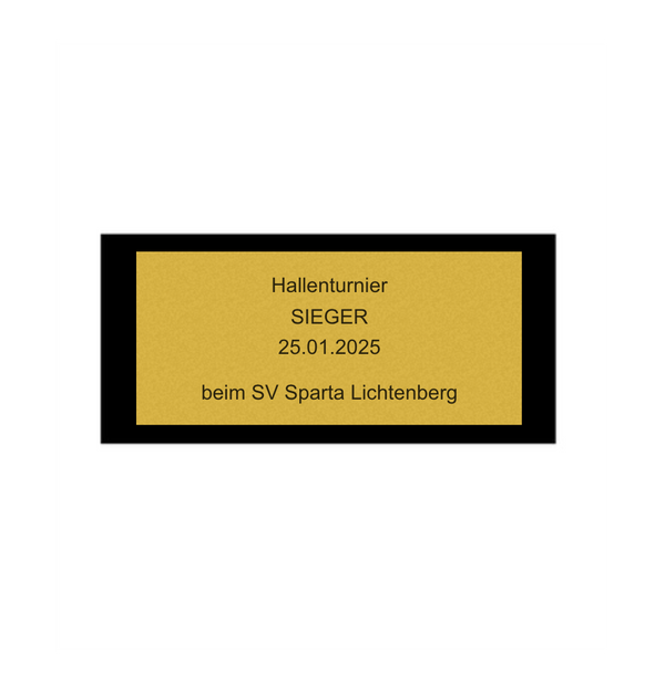 Fussballpokal 87-0 - Gold Schwarz / 39 cm