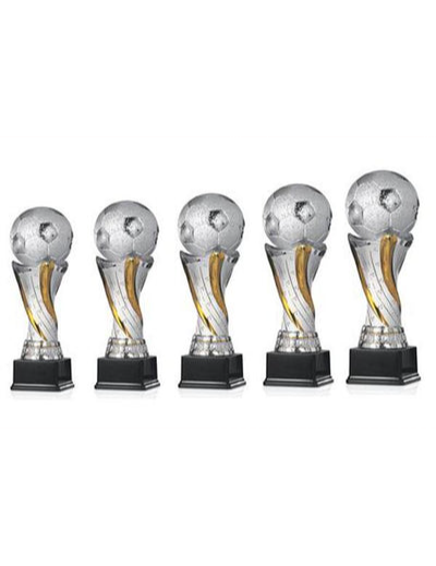 Fußball Pokal 85-3 - Silber Gold / 32 cm