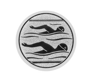 Glas Ständer W19x Schild & Emblem - 17.5 cm / Auswahl Blau