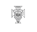 Glas Pokal 8805 blau Schild & Emblem - Silber Blau / 18 cm