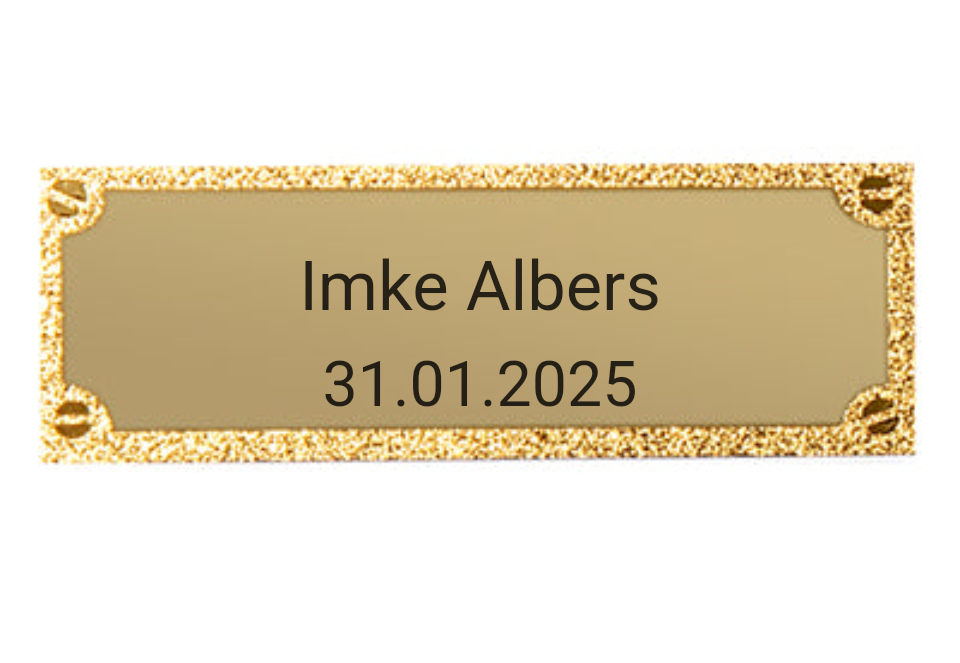 Gravurschild edel in Gold - Gold / 73 x 28 mm