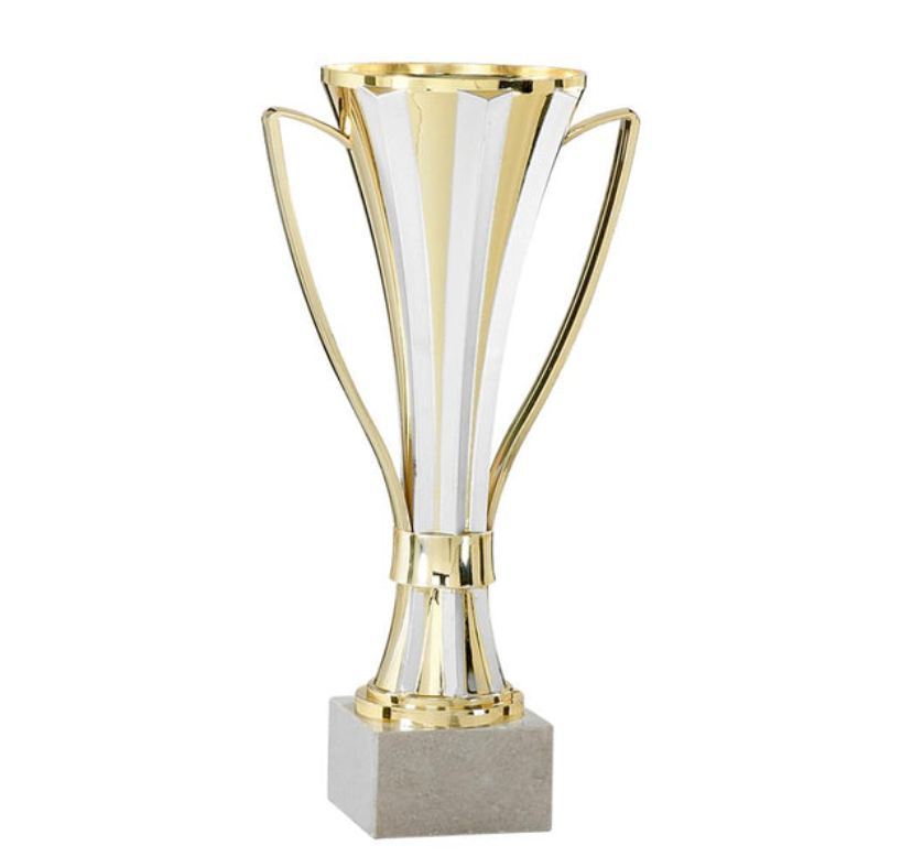Pokal Serie 1331 - 33 cm / Gold Weiß