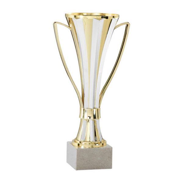 Pokal Serie 1331 - 33 cm / Gold Weiß
