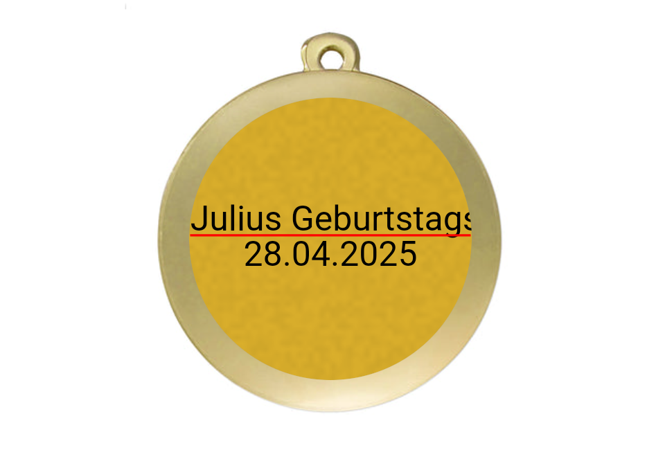 Medaille Bowling MC61G Ø 50mm - Gold/Bunt / 50 mm