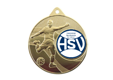 Medaille Fußball 396 Ø 50 mm - Gold / 50 mm