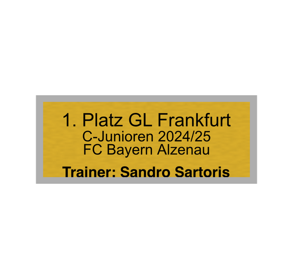 Fußball Pokal 0951 - 24 cm / Gold/Blau