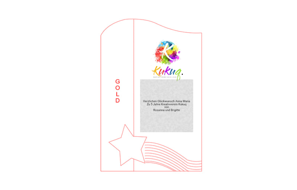 Glas Pokal 137-1 Lasergravur - Gold / 19 cm / Laser-Gravur