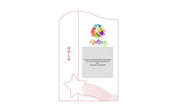 Glas Pokal 137-1 Lasergravur - Gold / 19 cm / Laser-Gravur