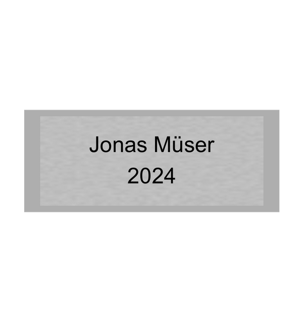 Gravurschild Silber selbstklebend - Silber / 50 x 20 mm