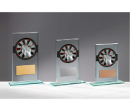 Glas Pokal Dart FG011 - 19 cm / Transparent Schwarz