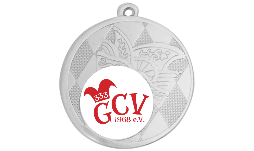 Karnevals Medaille D121 - 50 mm / Silber